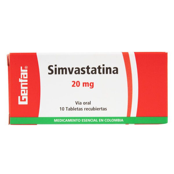 SIMVASTATINA 20 MGS 10 TAB GF