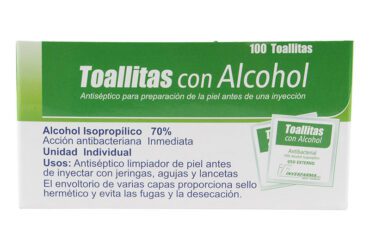 Pañitos Alcohol 100 Unidades Inverfarma