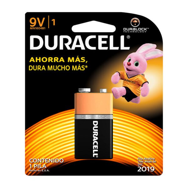 Pila Duracell Cuadrada 9V (Sf)