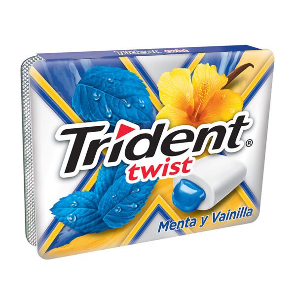 CHICLE TRIDENT 10 UNI MENTA VAINILLA