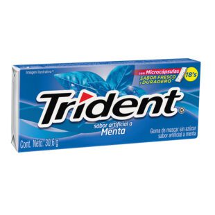 Chicle Trident Evup Menta 12 Unidades