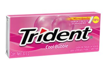 CHICLE TRIDENT 12 UNI EVUP COOL BUBBLE
