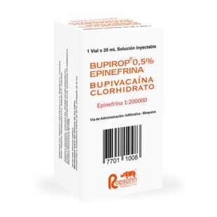 Bupirop 0.5% Epinefrina 20 Ml