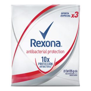 3 Jabones Rexona Antibacterial Protection 125Gr
