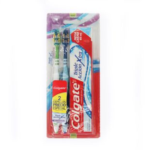 Crema Colgate Triple Acción Extra Blancura 63 Ml + 2 Cepillos Precio Especial