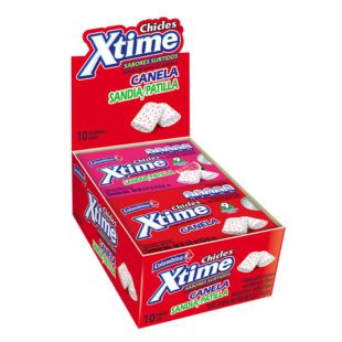 Chicles Xtime Canela Sandia 10 Unidades