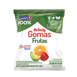 Gomas Grissly Frutas Snacks 80 Gr
