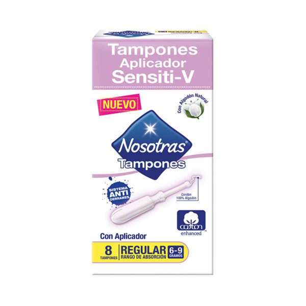TAMPONES NOSOTRAS APLIC REGUL/SENTIV 8 U