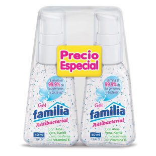 2 Gel Antibacterial Familia 40 Ml Precio Especial}