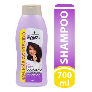 Shampoo Konzil Colágeno Complejo Vita 12 700 Ml 85% + Contenido