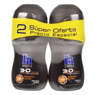 2 Desodorantes Fa Rollon Men 3D Energy 50 Ml Precio Especial  H