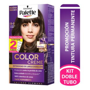 Palette Color Creme Kit 5-0 Castaño Claro + Dt