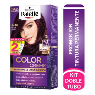 Palette Color Creme Kit 4-90 Violeta Rojizo + Dt