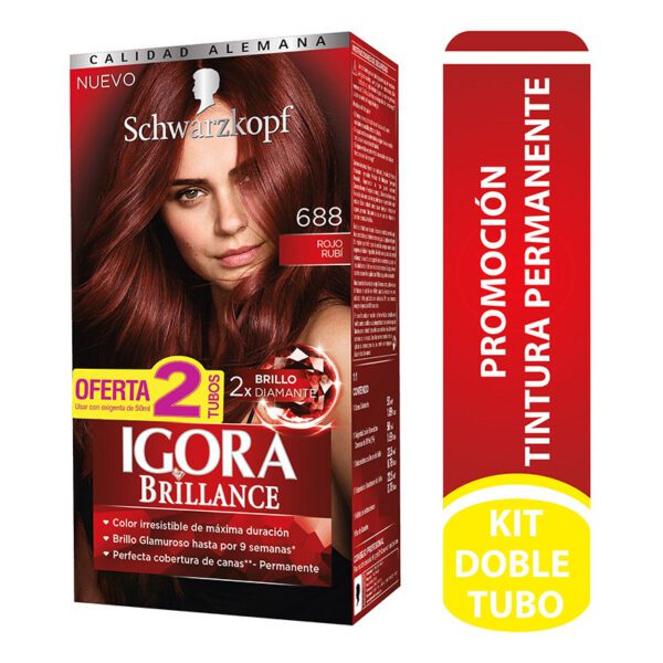IGORA BRILLANCE D.T 688 ROJO RUBI