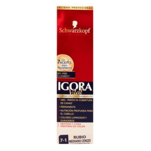 Igora Vital Tubo 7-1 Rubio Medio Cenizo