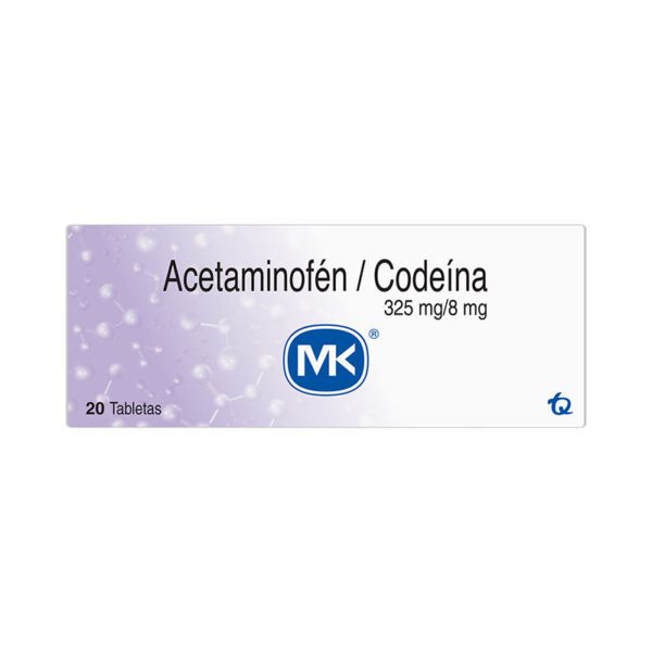 ACETAMINOFEN + CODEINA 325/8MG 20 TAB MK