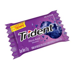 CHICLE TRIDENT 60 UNI MORA AZUL