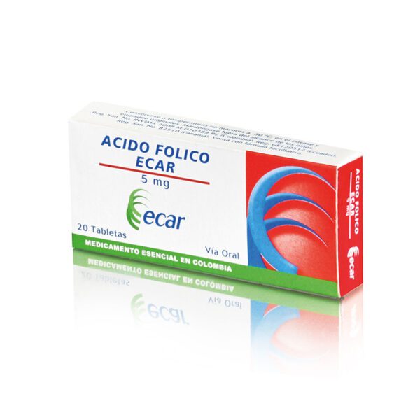 ACIDO FOLICO 5 MG 20 TAB ECAR