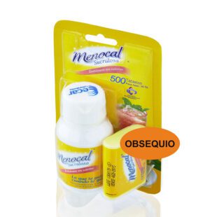 Menocal Sucralosa 500 Tabletas Gratis Dispensador 100 Tabletas
