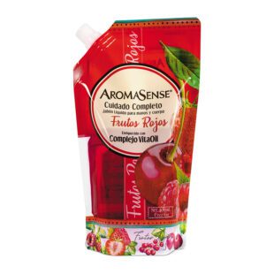 Jabón  Líquido Aromasense  Frutos Rojos Doypack 400 Ml