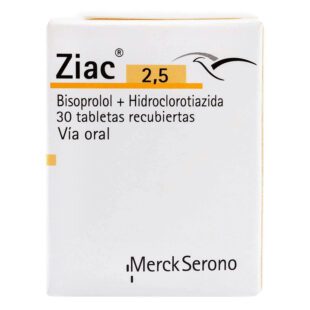 Ziac 2.5 Mg 30 Tabletas (3%+)(A)(Pae)