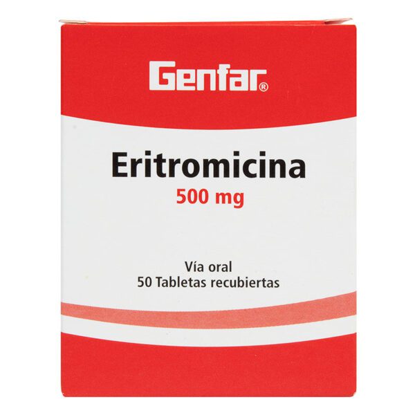ERITROMICINA 500 MGS 50 TAB GF