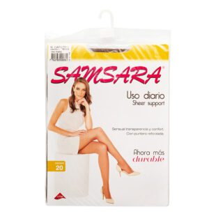 Medias Samsara Sheer Support L Negro Café