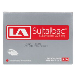 Sultalbac 375 Mg 10 Tabletas La