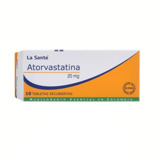 ATORVASTATINA 20 MG 10 TAB LS