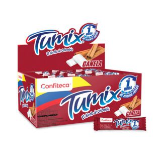 Chicle Tumix Canela 2 Pastillas 100 Unidades