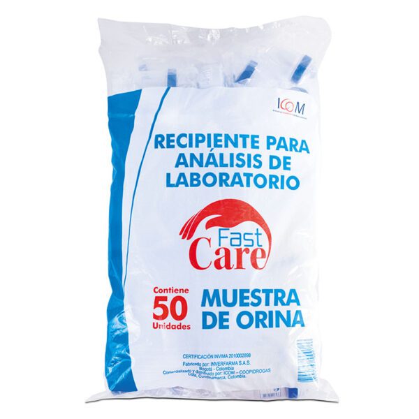 RECOLECTOR D/ORINA X 50 UNI FAST CARE