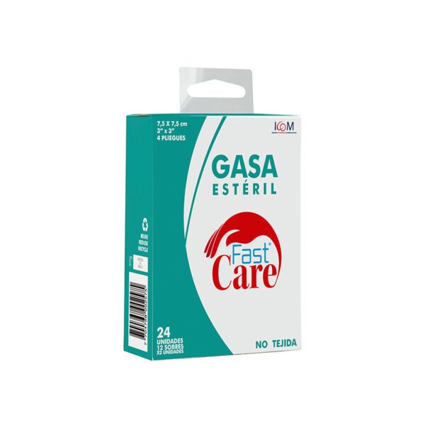 GASA ESTERIL 3X3 NO TEJIDA FAST CARE 12