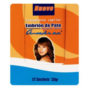 Tratamiento Andrea Capilar Embrión De Pato Claro 12 Sobres