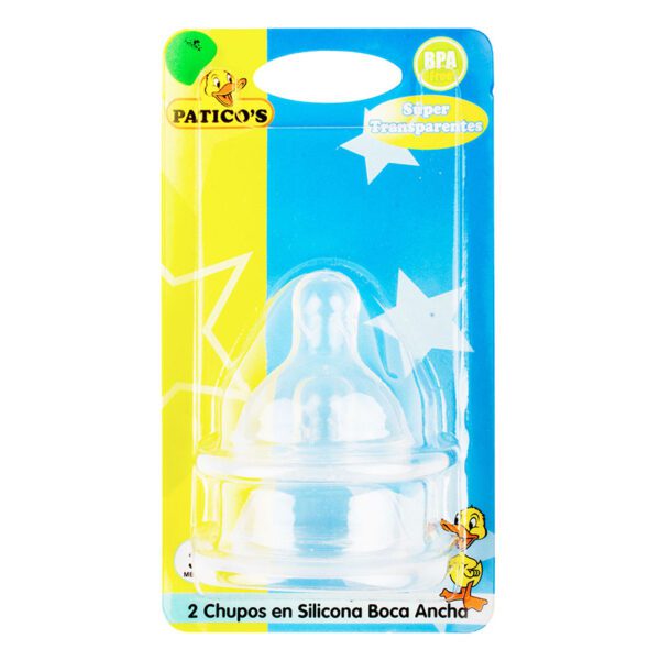 CHUPO PATICOS BOCA ANCHA SILICONA 2 UNI