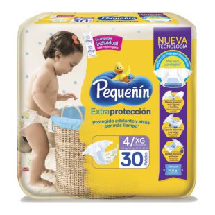 Pañal Pequeñin Extra Protección Etapa 4 30 Unidades E I