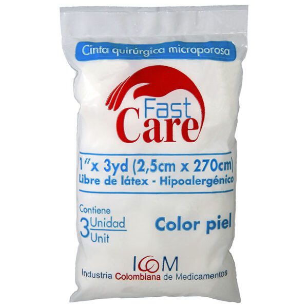 MICROPORE C/PIEL FAST CARE 1X3 YARDAS