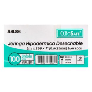 JERINGA 3 CC AGUJA ALFA