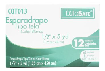 Esparadrapo Tela Alfa Blanco 1/2X5 12 Uds