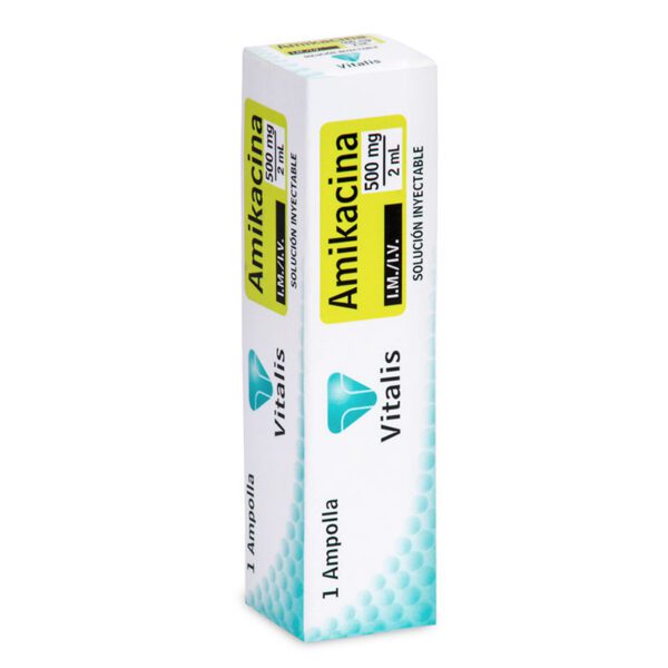 AMIKACINA 500 MG AMP 2 ML VITALIS