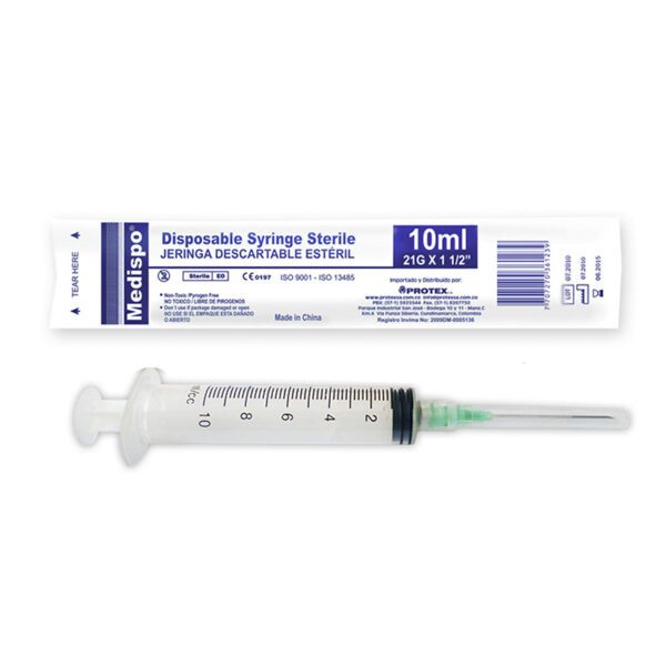 JERINGA 10 ML 21 X 1/2 PROTEX