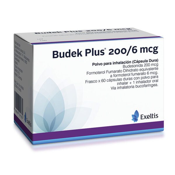 Budek Plus 200/6 Mcg 60 Cápsulas
