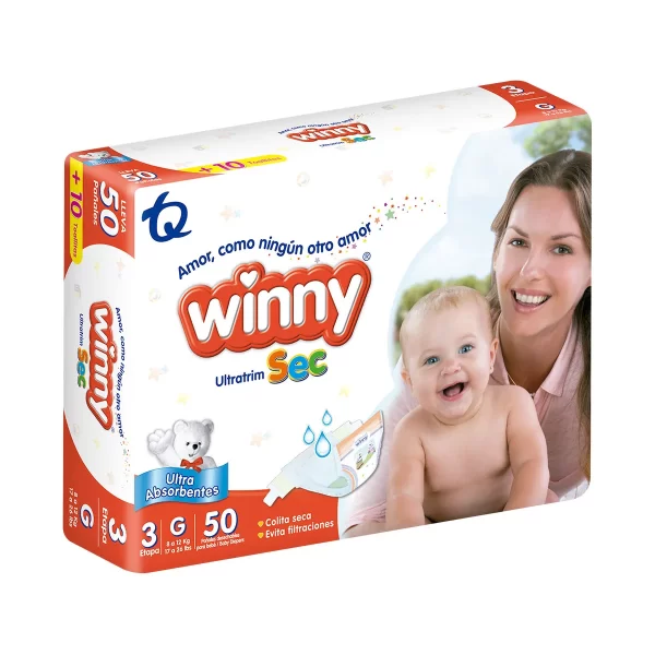 PAÑAL WINNY SEC ET3 50 + 10 TOA HUM