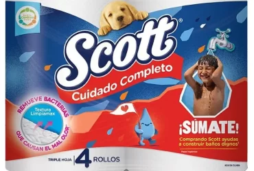 PAPEL HIGIENICO SCOT 3-1 CUIDADO COMPLETO X 4 U
